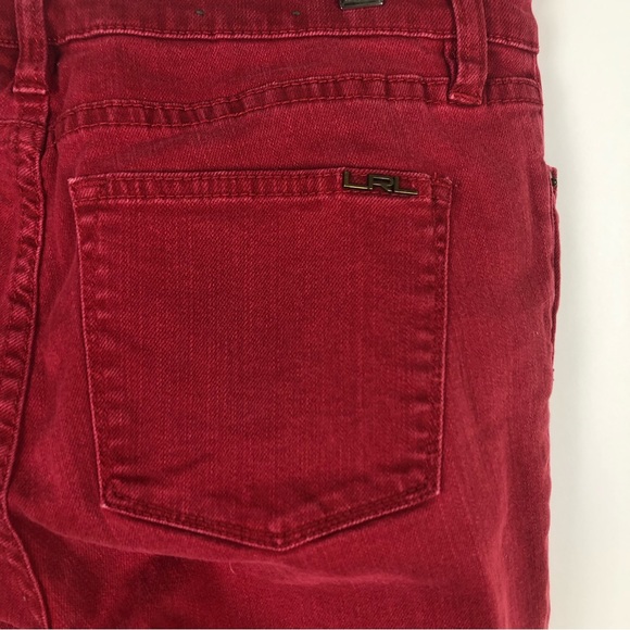 Lauren Jeans Co. RALPH LAUREN Red Jeans Women’s Sz 6 Modern Straight - Picture 5 of 9